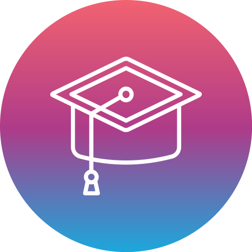 Graduation cap Generic gradient fill icon