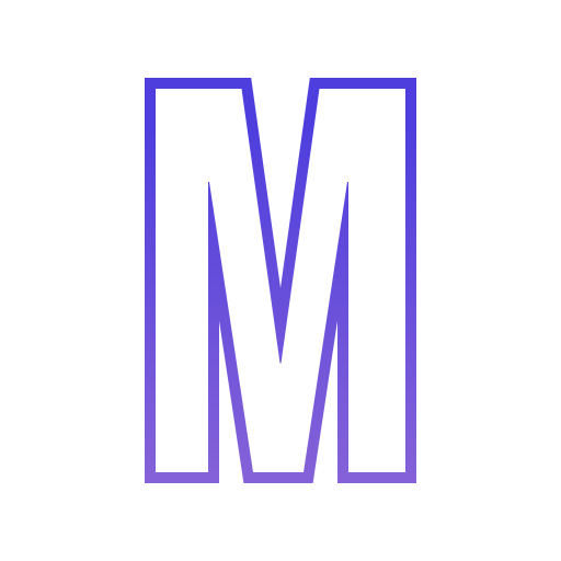 Letter m Generic gradient outline icon