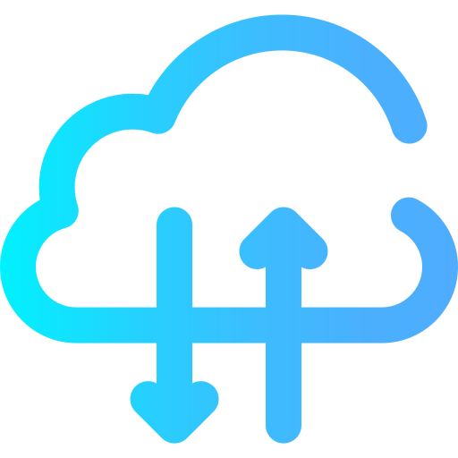 Cloud Computing Super Basic Omission Gradient icon