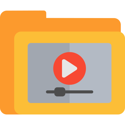 carpeta de videos icono gratis