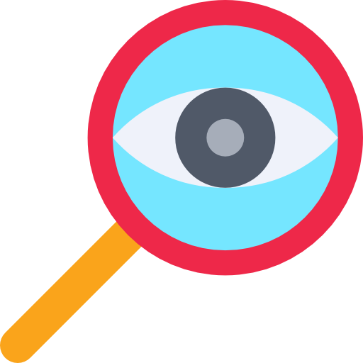 Magnifying glass mynamepong Flat icon