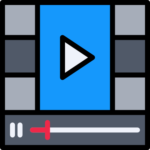 Video player mynamepong Lineal Color icon