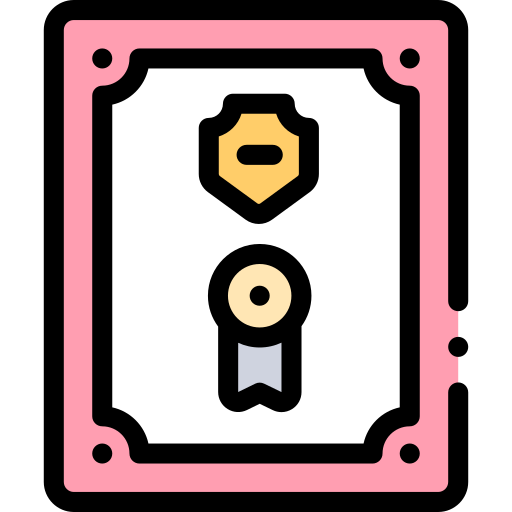 Certificate free icon