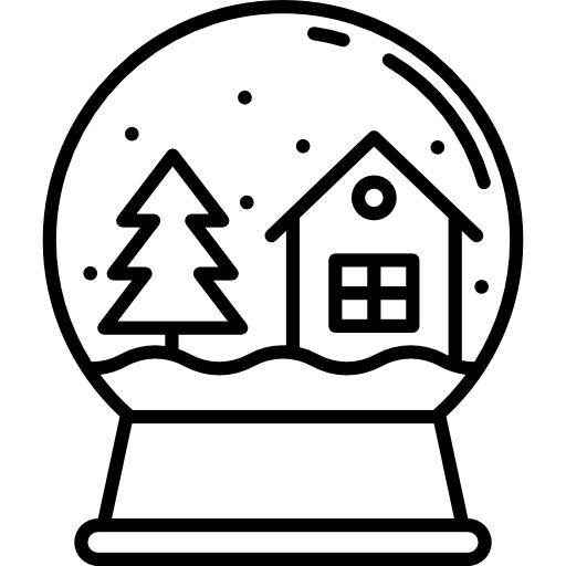 pelota de navidad icono gratis