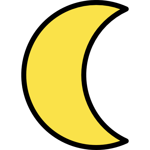 Free Yellow Moon SVG, PNG Icon, Symbol. Download Image.