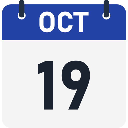 19 de octubre icono gratis