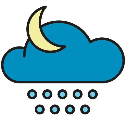 nieve de noche icono gratis