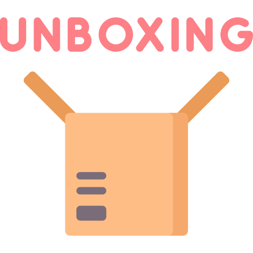 Unboxing - Free shipping and delivery icons