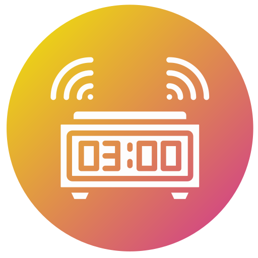 reloj despertador digital icono gratis