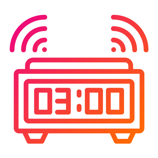 reloj despertador digital icono gratis