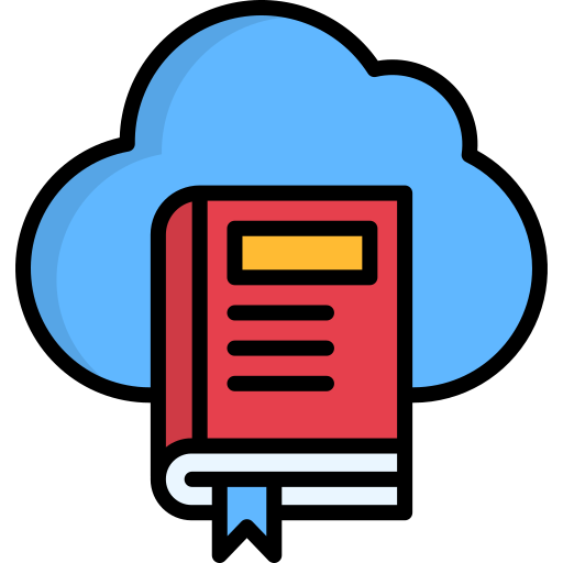 biblioteca en la nube icono gratis