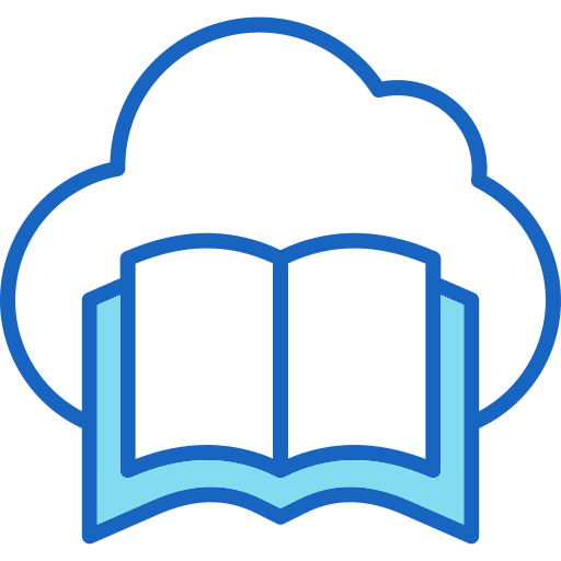 biblioteca en la nube icono gratis