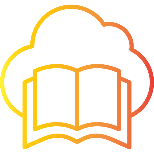 biblioteca en la nube icono gratis