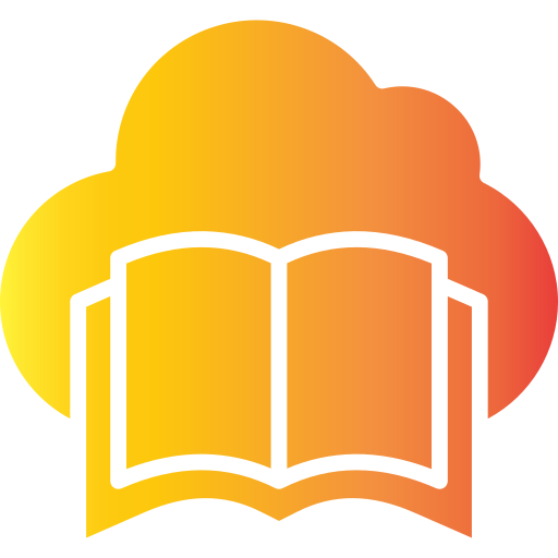 biblioteca en la nube icono gratis