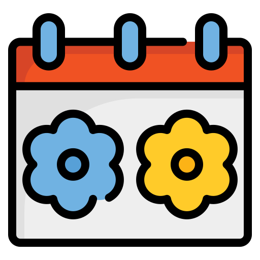 calendario de primavera icono gratis