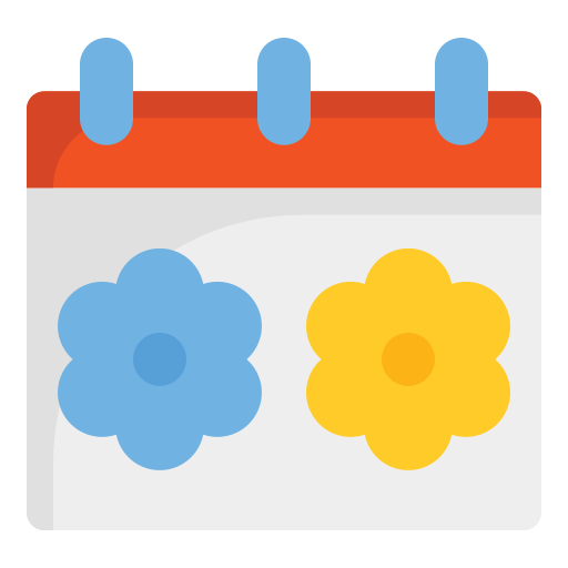 calendario de primavera icono gratis