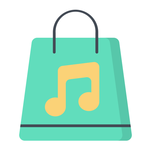 tienda de música icono gratis