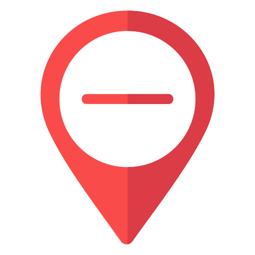 eliminar ubicación icono gratis