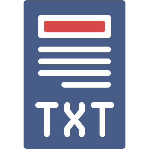 extensión txt icono gratis