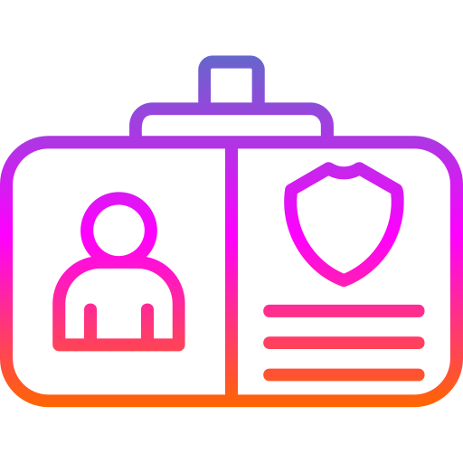 Police identification generic gradient outline icon