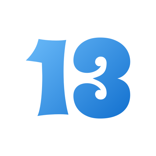 number-13-generic-gradient-fill-icon