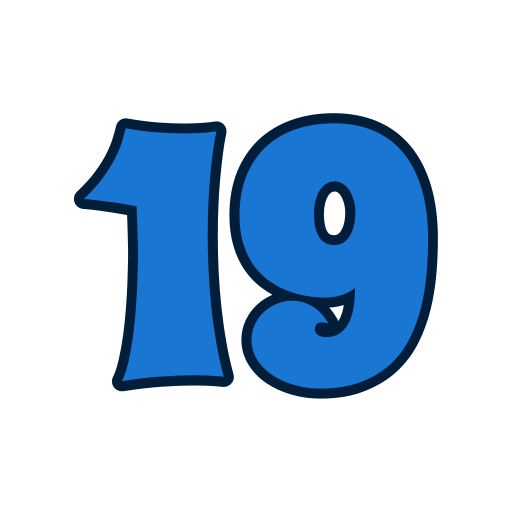 numéro 19 Icône gratuit numéro 19 Icône gratuit