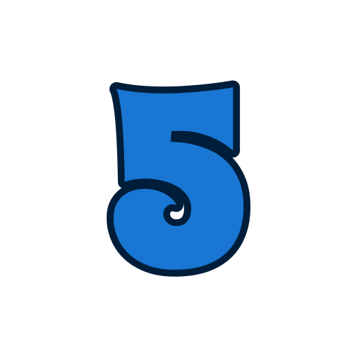 Number 5 Generic color lineal-color icon