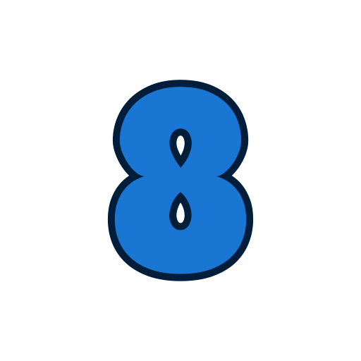 numero 8 icono gratis