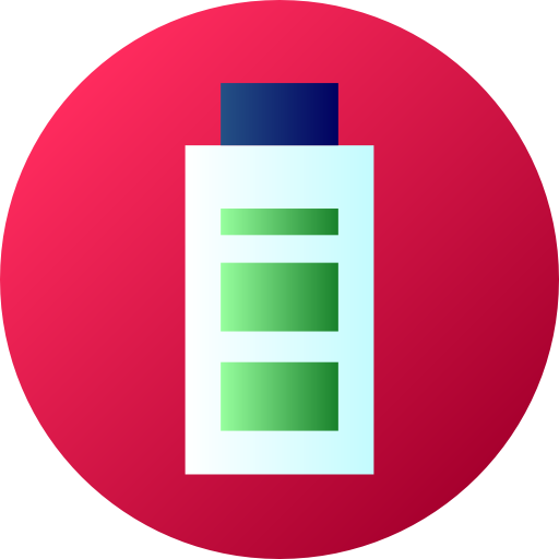 Battery Flat Circular Gradient icon