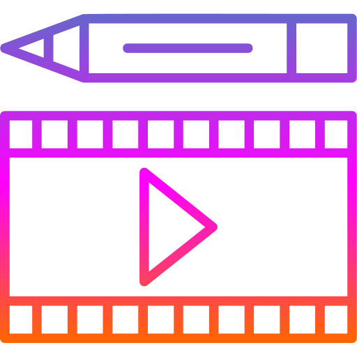 edición de video icono gratis