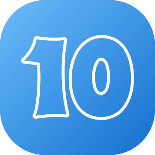 numero 10 icono gratis