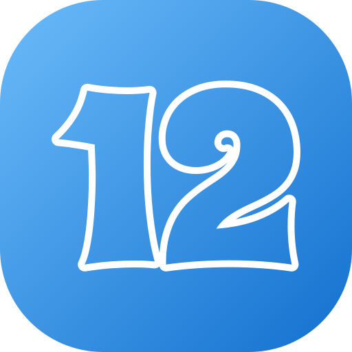 número 12 icono gratis