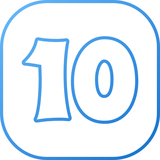 numero 10 icono gratis