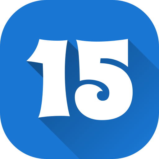 número 15 icono gratis