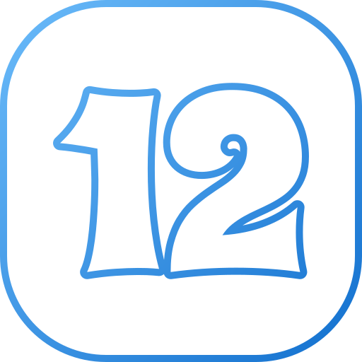 número 12 icono gratis