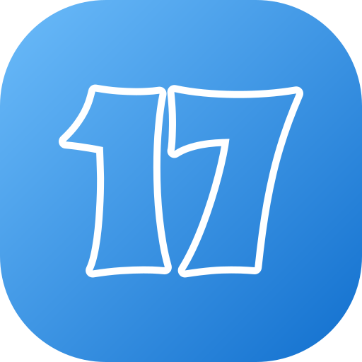 número 17 icono gratis