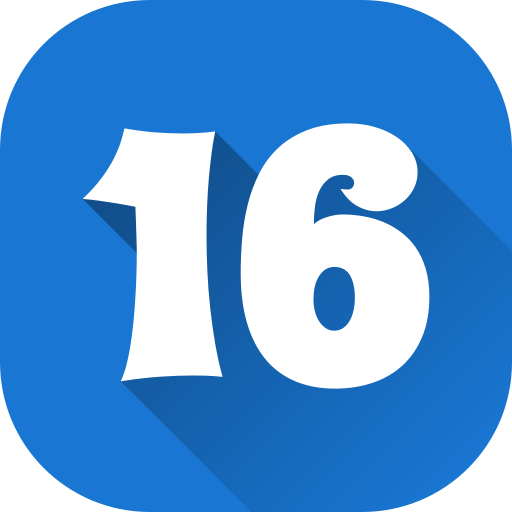 número 16 icono gratis