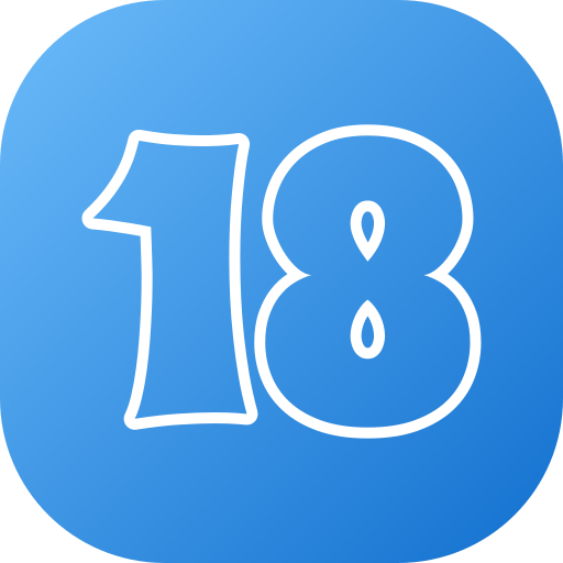 número 18 icono gratis