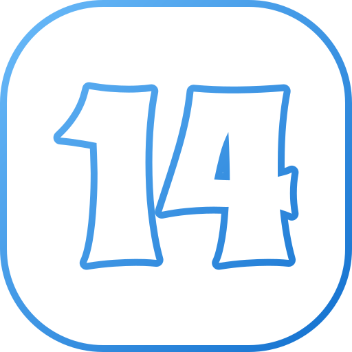 Number 14 free icon Number 14 free icon