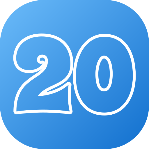 número 20 icono gratis