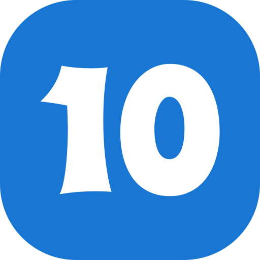 numero 10 icono gratis