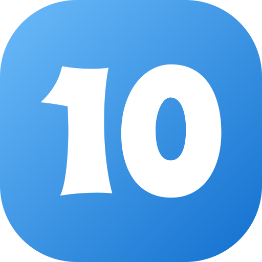 numero 10 icono gratis