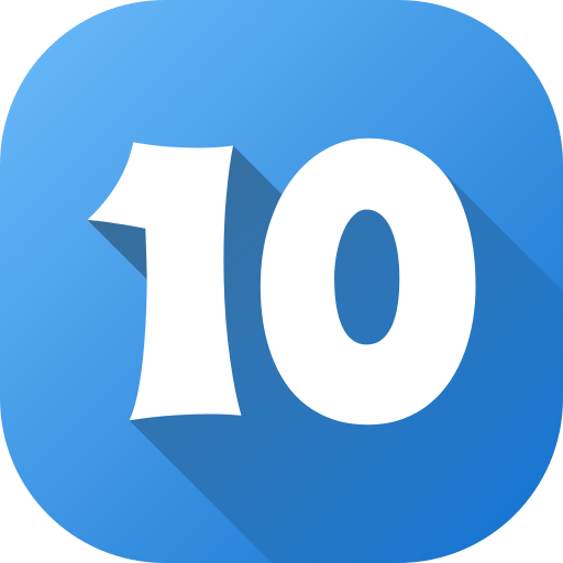 numero 10 icono gratis