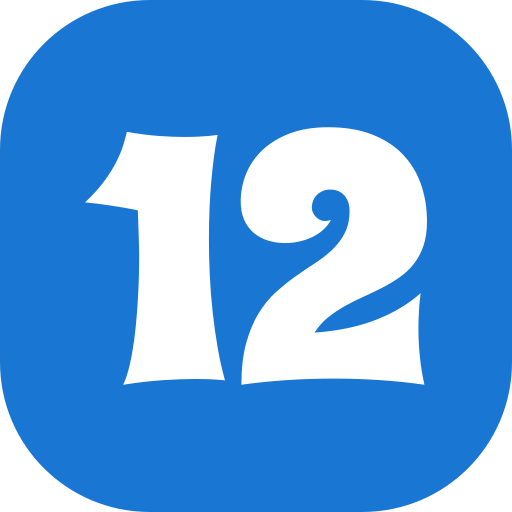 número 12 icono gratis