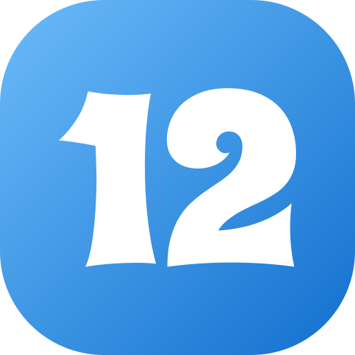 número 12 icono gratis