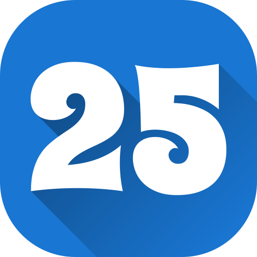 número 25 icono gratis