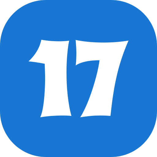 número 17 icono gratis