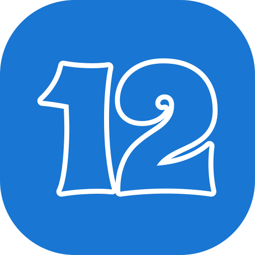 número 12 icono gratis