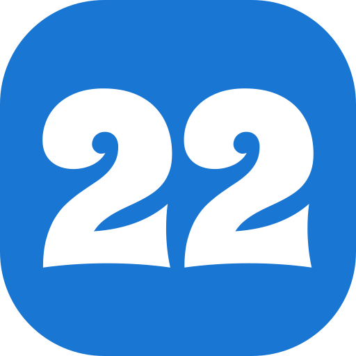 número 22 icono gratis