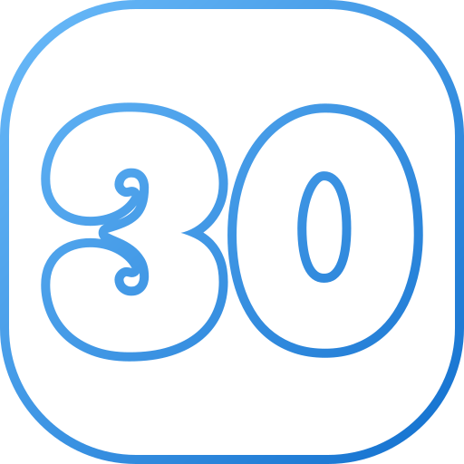 number-30-generic-gradient-outline-icon